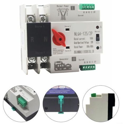 Commutateur de transfert automatique à double alimentation 2P100A (1/3)