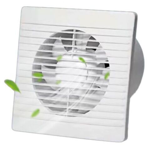 Ventilateur d'extraction avec capteur d'humidité de 150 mm et minuterie, clapet anti-retour et moustiquaire intégrée, 18 W, 48 dB(A), convient aux salles de bains, cuisines, bureaux et toilettes, fonc