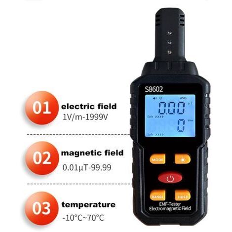 Détecteur de rayonnements multinucléaires, compteur Geiger, dosimètre de rayonnements avec écran LCD, moniteur de rayonnements β-γ-X portable et rechargeable (1/3)