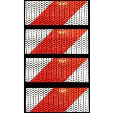 Ruban de sécurité réfléchissant rouge et blanc promotionnel, autocollants de signalisation routière auto-adhésifs et réfléchissants de nuit pour le marquage routier automobile, 5 cm x 25 mètres. (1/3)