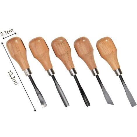 Un ensemble d'outils à main : ciseaux à bois, cuillères, bols, tour à bois, outils de bricolage (1/4)