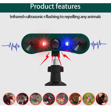 Alarme solaire avec détecteur de mouvement intérieur/extérieur, alarme puissante de 129 décibels, 4 modes, alarme de sécurité, lumière rouge et bleue. (1/3)