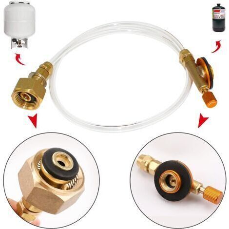 Adaptateur pour bouteille de gaz de camping - Convient aux bouteilles de GPL, bouteilles de gaz plates et bouteilles en acier.