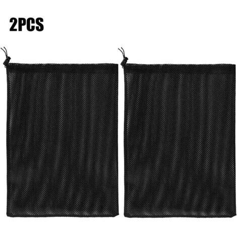 Lot de 2 sacs de filtration pour pompes de bassin obstruées - Filtres industriels - Adaptés aux filtres biologiques pour bassins - Noir
