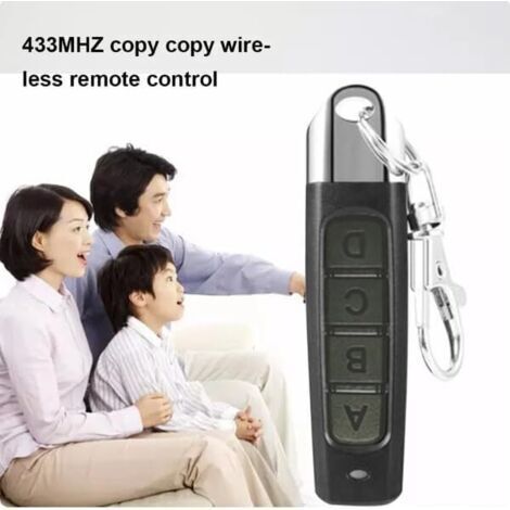 Télécommande universelle pour porte de garage, 4 boutons, version clone (1/3)