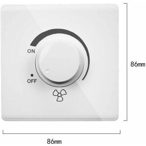 Interrupteur variateur pour ventilateur de plafond, interrupteur mural, 220 V, 10 A, 15-300 W, modèle 86