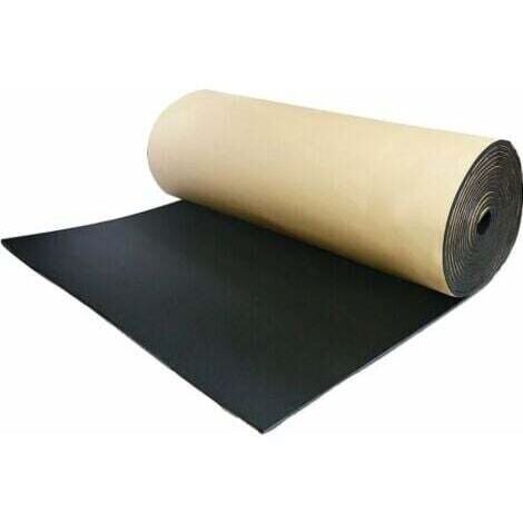 Mousse d'isolation et d'absorption acoustique pour l'automobile, mousse de coton auto-adhésive pour la réduction du bruit, mousse alvéolaire absorbante et isolante thermique, 2 rouleaux, 50 cm par rou