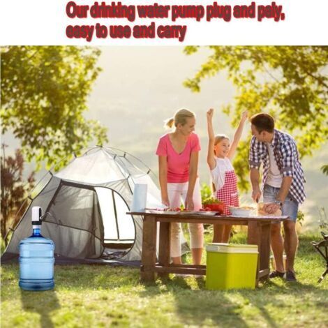 Pompe à eau pour bouteille, pompe à eau automatique rechargeable USB de 5 gallons, compatible avec les bouteilles d'eau de 2 à 5 gallons, distributeur d'eau électrique portable, idéal pour une utilisa (1/3)