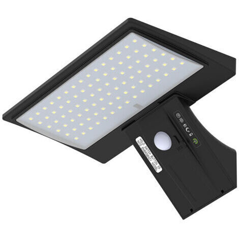 Applique murale solaire extérieure à 90 LED – avec détecteur de mouvement – Étanchéité IP65 – Batterie 2600 mAh – Rechargeable par USB – Idéale pour l'éclairage de jardin, portail et clôture (1/3)
