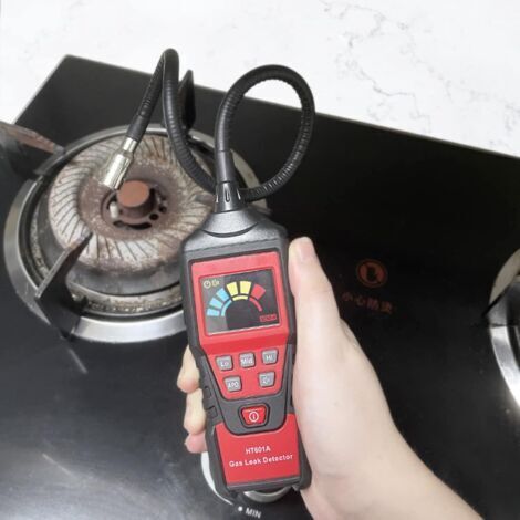 Détecteur de fuites de gaz portable, détecteur de fuites de propane et de gaz naturel, compteur PPM, détecteur de gaz combustibles haute sensibilité, plage de détection 9999 PPM, 20 % LIE