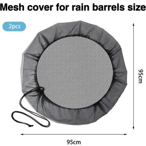 Housses de protection rouges pour seaux d'eau de pluie, lot de 2, réglables, avec corde ajustable, adaptées à une utilisation en extérieur. (1/4)