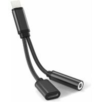 USB C Audio Adaptateur 2 en 1 Adaptateur Type C Jack et Chargeur Compatible avec Huawei P40 Pro/P30 Pro/P20, Mate 20 Pro/Mate 30 Pro, Mi 9/9T Pro/10T/10T Pro