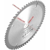 Lame de scie circulaire AIERQ à 60 dents, lame de 165 mm, lame de scie circulaire en carbure d'argent, adaptée à la coupe du cuivre, du fer, de l'aluminium, du plastique et du bois.