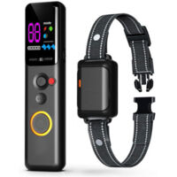 Collier de dressage électrique télécommandé pour chiens, collier de dressage pour animaux de compagnie, collier de dressage pour chiens avec écran couleur, dispositif anti-aboiements