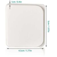 Confezione da 4 clips, chaque tenda da doccia per rivestimento, supports antivento et paraspruzzi, chaque tenda da vasca clip autocollant, pour maintenir la tenda en place, blanc
