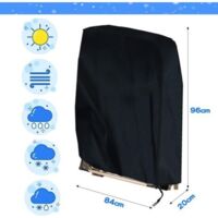 Housse pliable pour chaise longue de jardin, résistante aux UV, imperméable et anti-poussière, en tissu Oxford 210D, convient aux chaises longues et fauteuils (96x)