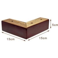 Un ensemble de 4 pieds de meubles en bois en forme de L, utilisés pour les meubles confortables et les tables à thé (senza viti) ricambio legs.