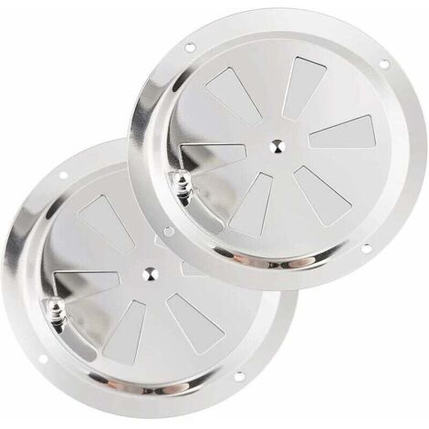 Chauffage et climatisation Grille de Ventilation Ronde, Grille d'aération 125 mm en Acier Inoxydable Conduit Moustiquaire Grille D'évacuation Air Entrant Air Evacué Ventilation Volets Réglables et Mou (1/5)