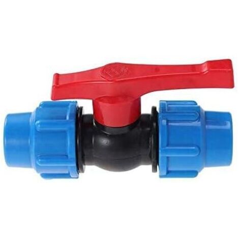 Vanne à boisseau sphérique en plastique pour tuyau de compression 32 mm (1/5)