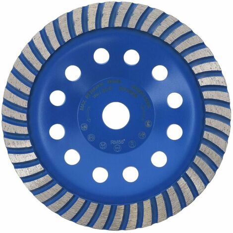 Meule boisseau diamantée 180 mm x 22,2 mm en éventail qualité professionn pour béton, pierre natur, maçonnerie, chape, plateau de ponçage universel (1/5)
