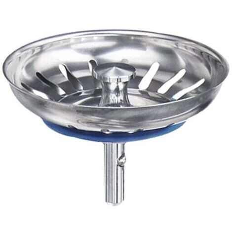 Panier Pour Bonde d'Évier de Cuisine - 80 mm - Crépine Univers Acier Inoxydable - Bouchon Panier Pop-Up - Épingles 32 & 25mm - Lavable Lave-vaiss - Ne se Bouche & Ne Déborde Pas (1/5)