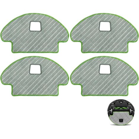 Lot de 4 chiffons de nettoyage pour aspirateur robot iRobot Roomba Combo 113 R113840 R111840, pièce de rechange, accessoires de nettoyage en microfibre lavables. (1/5)