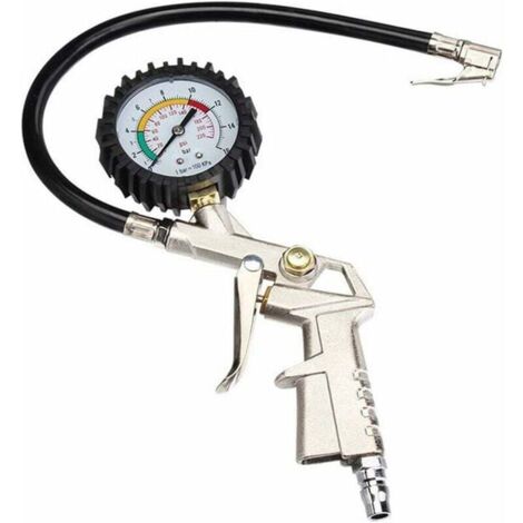 Controleur Pression Pneus Manometre Pression Pneu Jauge de Pression des Pneus Pistolet Gonflage de Pneu Manomètre Testeur de Pression d'air Multifonction 016bar pour Auto/Moto/Vélo (1/5)