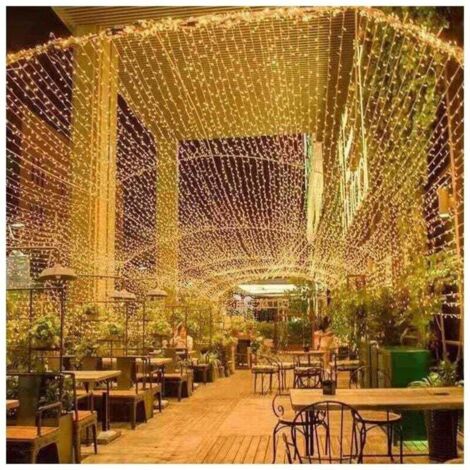 Guirlande lumineuse 100 m 1000 LED pour intérieur et extérieur, lumières de Noël, 8 modes, guirlande lumineuse étanche, câble transparent pour décoration de maison, fête, Noël, mariage, blanc chaud (1/5)