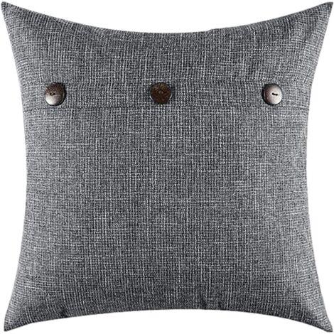 Housse de coussin, garnissage coussin 45x45 cm - gris - polyester (1/5)