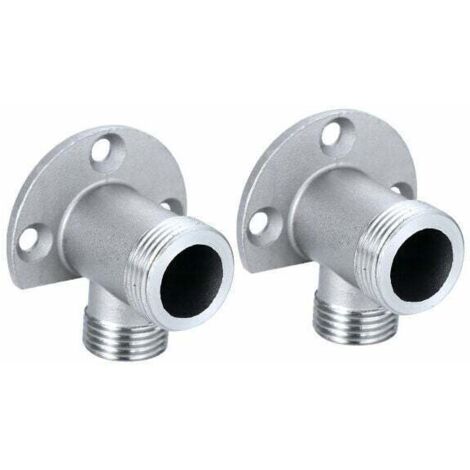2pcs Kit d'installation pour connecter le tuyau pour robinet apparent  - Système de douche extérieur - Mitigeur thermostatique - Conversion encastré en surface (1/5)
