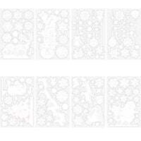 Autocollants de Noël colorés pour fenêtres, autocollants muraux flocons de neige blancs, décorations de fenêtre, autocollants statiques sans couture pour fenêtres (type C) (1/5)