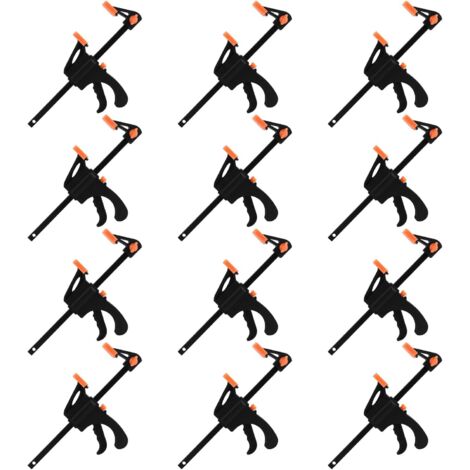 Lot de 12 pinces à prise rapide de 10,2 cm pour travail du bois, pince à cliquet F pour travail du bois, menuiserie, projets de bricolage (1/5)