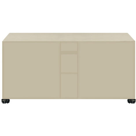 Housse Salon de Jardin Rectangulaire 87x87x77cm,Housse de Protection pour Meubles Jardin, 420D Tissu Oxford RéSistant à La Vent Pluie UV DéChirure（Beige） (1/5)