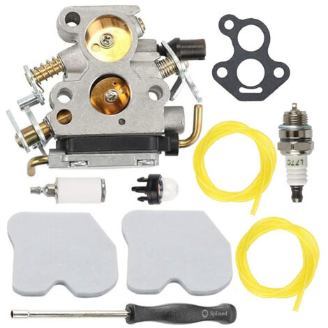 Kit carburateur Husqvarna 235, 236E, 240E pour tronçonneuse Zama C1T-W33, CS2234, GZ380, comprend des joints, des bougies d'allumage, des conduites de carburant et d'autres accessoires. (1/5)