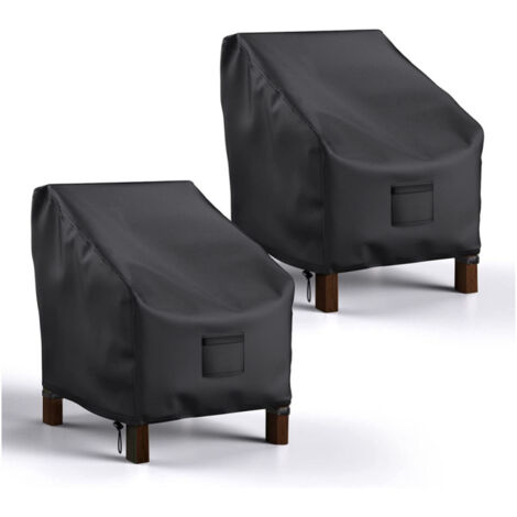 Housse de chaise de jardin 2 pièces, Housse de Protection pour Chaise, Housse Fauteuil Jardin Exterieur, Protecteur de Chaise en Tissu Oxford 2100d, Imperméable, Coupe-Vent, Résistant au Froid (1/5)