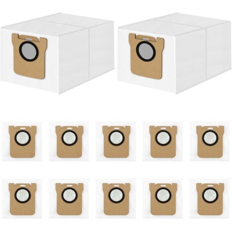 Lot de 12 Sacs d'aspirateur Accessoires Grande Capacité de 2,5 L, pour Xiaomi X10/X20/L10/M40 Robot Vacuum (1/5)