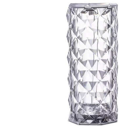 Lampe de table en cristal, lampe rechargeable à commande tactile 16 couleurs, eilleuse pour chambre (1/4)