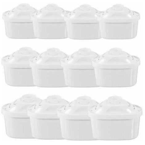 Cartouche Filtrante pour Carafe Pack 12 Filtres à eau Universel pour Brita Maxtra Carafe Filtrante Bouilloire-- (1/4)
