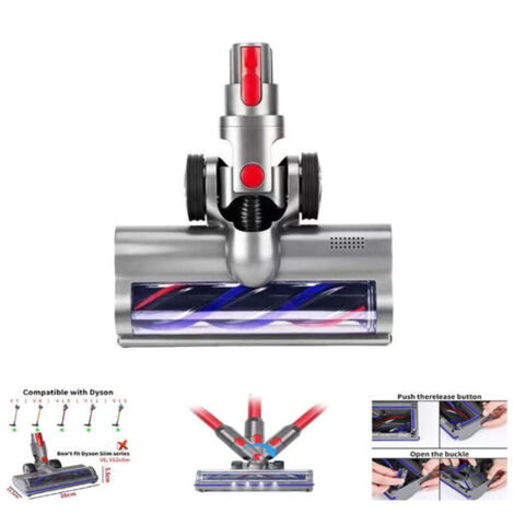Brosse Compatible avec Dyson V7 V8 V10 V11 V15, Tête de Brosse Turbo à Entraînement Direct,TRIMEC (1/5)