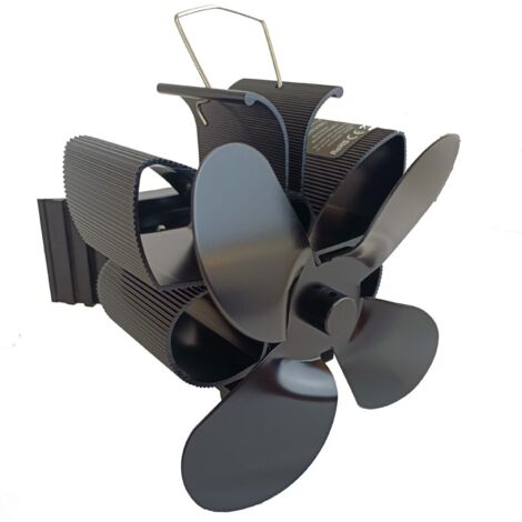 Ventilateur de cheminée magnétique, ventilateur de cheminée à 4 pales, ventilateur de poêle à bois silencieux pour poêle à bois/cheminée/gaz/bûches/granulés (1/5)