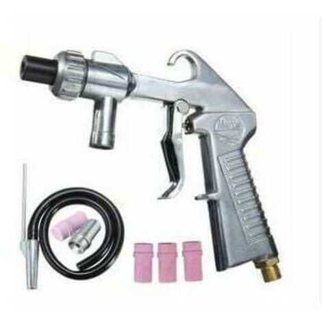 Sableuse pneumatique Pistolet de sablage Pneumatique Sableuse Décapage + 4x Céramique Buse 4/5/6/7mm (1/3)