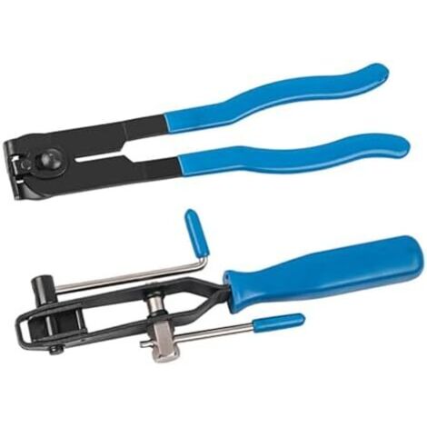 CSPARKV 2 Pcs Pince pour Collier de Serrage,Pince Colliers Bandes à Sertir,Outil D'Installation de Bande de Pince,pour aux Pinces D'essieu,aux Tuyaux de Carburant,aux Radiateurs (1/5)
