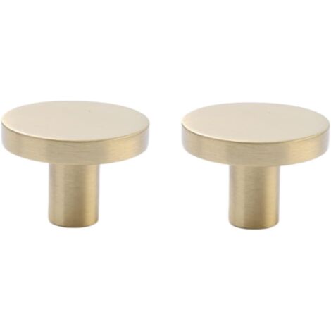 Lot de 2 poignées de tiroir en laiton pour armoire, tiroir, armoire, porte d'armoire, trou unique doré (1/5)