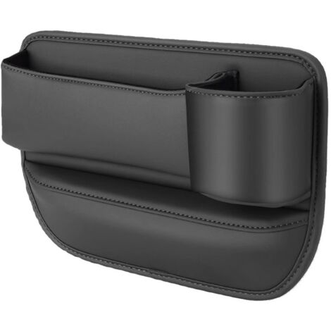 CSPARKV 1pc Organiseur Latéral pour Siège de Voiture, Boîte de Rangement pour Espace de Siège de Voiture, Poche de Rangement Voiture avec Porte-Gobelet, Organisateur de Siège de Voiture Avant (1/5)