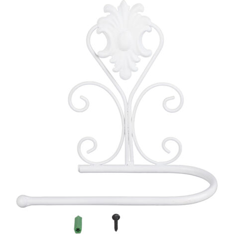 Porte-serviette, Porte-Rouleau de Cuisine Blanc sans perçage - Support pour Rouleau à gâteau (1/5)