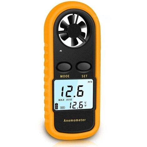 Anémomètre, haute précision (± 5 %), anémomètre numérique portable avec rétroéclairage LCD, pour l'extérieur, HAVC, drones (1/4)