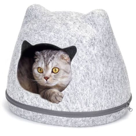 Maison pour chat en gros avec oreilles de chat Bac et maison de toilette pour chat (1/5)