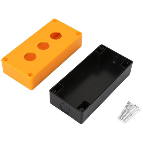 Interrupteur à Bouton Boîte De Contrôle Pour Appareils Électriques 3 Boutons Poussoir Ou Commutateurs 22mm Case Controls Switch(Jaune) (1/5)