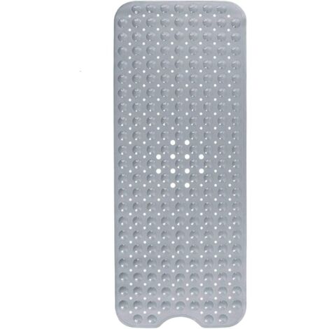 Tapis de bain, insert de baignoire avec 200 ventouses, insert de baignoire, tapis de douche antidérapant 100x40cm (gris) (1/4)