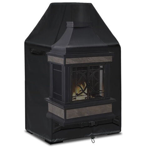 Housse de cheminée à bois d'extérieur en tissu Oxford, housse de barbecue de patio respirante, adaptée à l'intérieur et à l'extérieur (263756 pouces) (1/5)